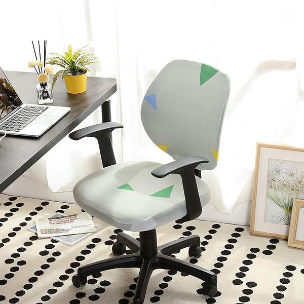 

techome home office soft polyester chair cover complete set cover set modern style geometry printing armchair seat covers1