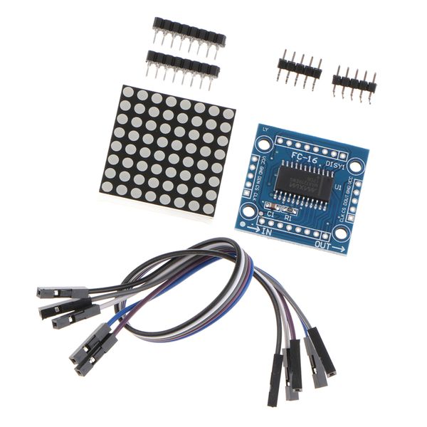 

max7219 8x8 dot matrix led display module mcu control diy kit for