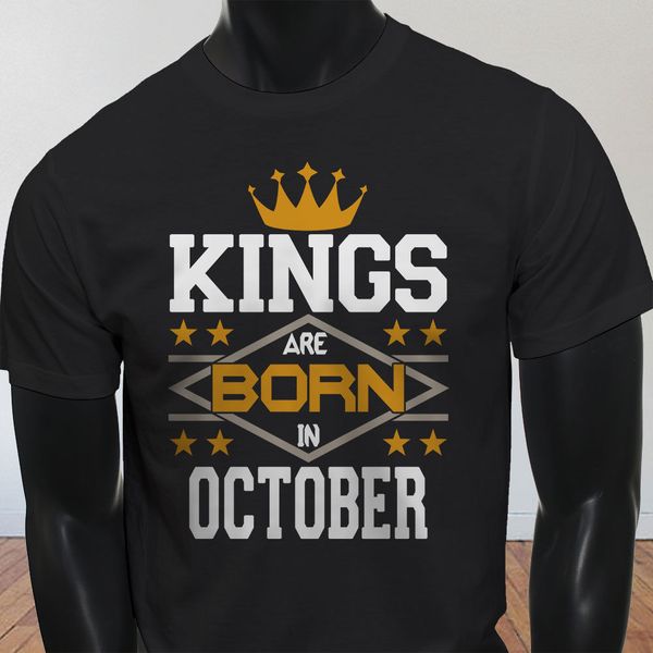 

100% cotton new summer mens 100 % cotton t shirt kings born in october crown birth libra scorpiocustom tee sport hooded sweatshirt hoodie