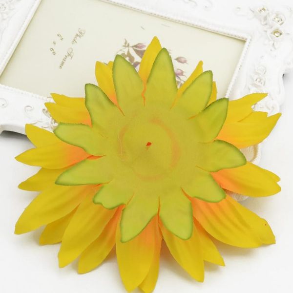 

10pcs 14cm large sunflower head artificial silk flowers for diy scrapbooking wreath home wedding decoration fak jllcll