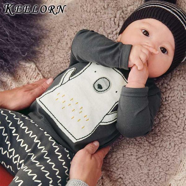 

clothing sets keelorn baby set fashion spring born cotton infant boy girl t shirt +pants 2pcs outfits clothes set1, White