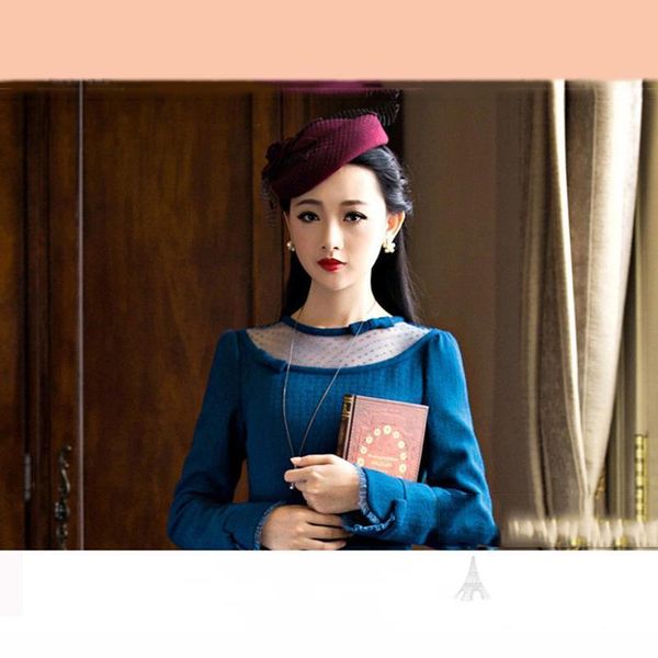 

2019 fascinating fedoras elegant female wool felt mesh bow floral pillbox hat with veils ladies fascinator wedding hats lm052 h sqcesp