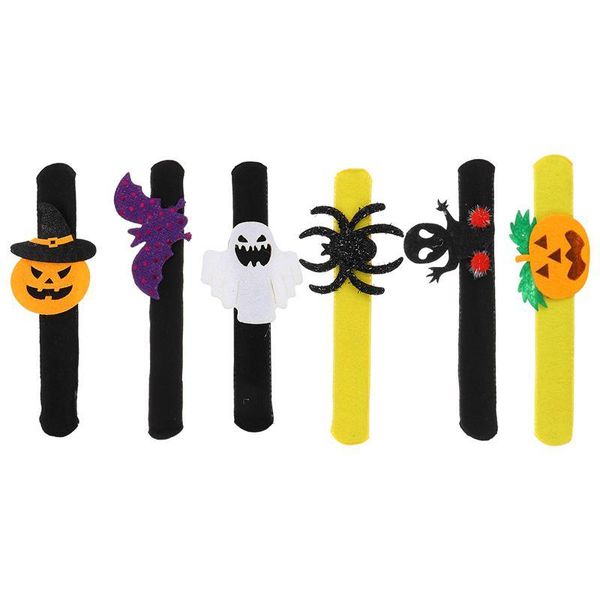 

6шт хэллоуин пощечивает браслеты браслеты запястья пощечины полосы игрушечные вечеринки (ассорти цвет) 6шт хэллоуин дешевый случай по низким