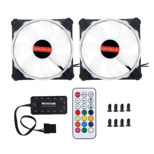 

2pcs rgb fans go subwoofer pc computer gaming 16 million colors1