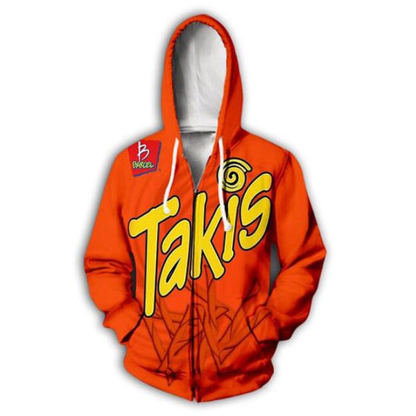 

новые моды мужчины женщины популярные закуски такис ​​смешные 3d печатные толстовки пальто унисекс заместитель закупки улица улица hk018