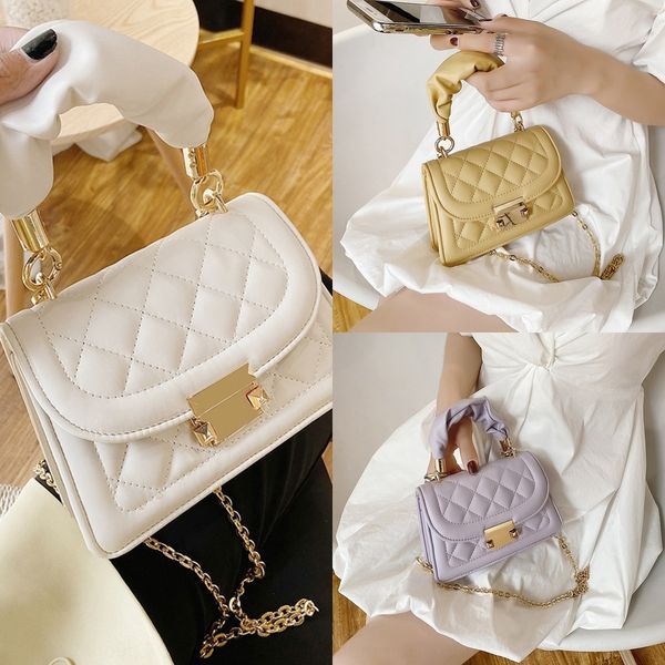 

c6zgu texture women 2020 new korean fashion lingge chain small hand messenger bag small bagbag versatile one shoulder handbag ucrfl
