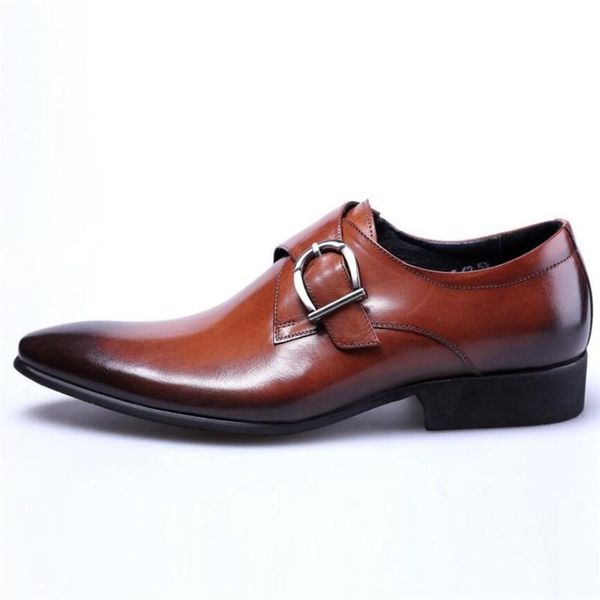 

size 39-48 strap buckle mens wedding loafers men dress shoes office men italian suit shoes zapatos hombre oxford, Black