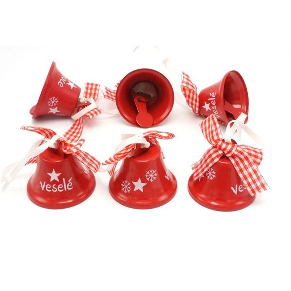 

christmas decoration 6pcs red white metal czech marry christmas bell for home 42mm42mm40mm pendants ornament jingle bells wmtydb petsyard