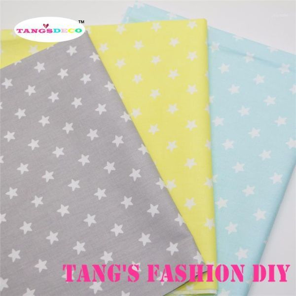 

3pcs---prited star cotton fabric 40x50cm cotton fabric star printed style sets1, Black;white