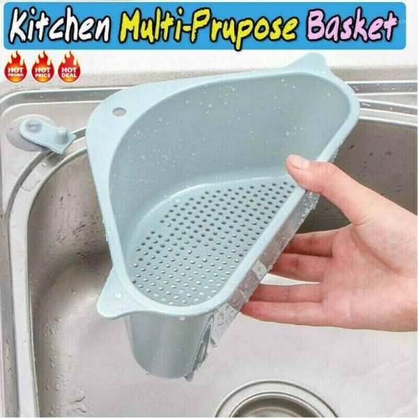 

1pc drain basket kitchen sink vegetable fruit washing basket kitchen gadget1