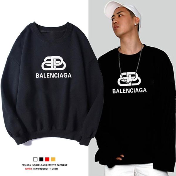

men's fashion autumn winter men's and women's cotton hoodie sweatshirt pullover, Black