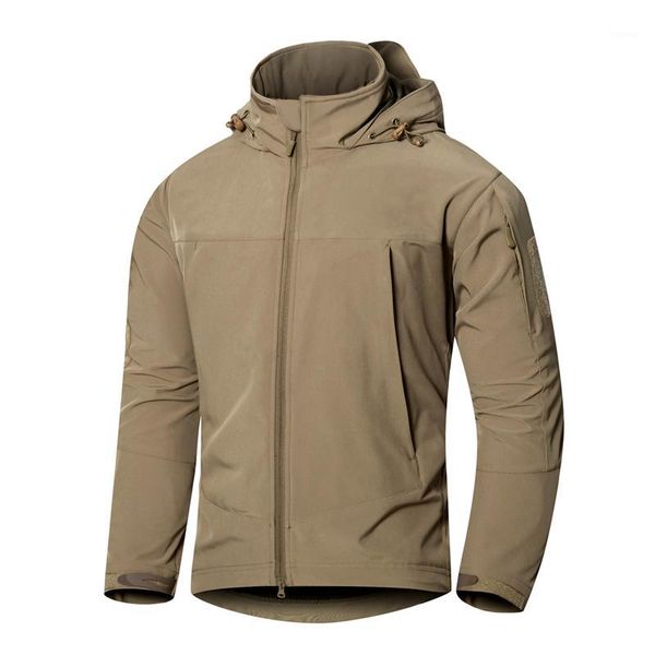 

men jacket waterproof windbreaker tactical camouflage army autumn jackets and coats men hoody windcheater size s-3xl1, Black;brown