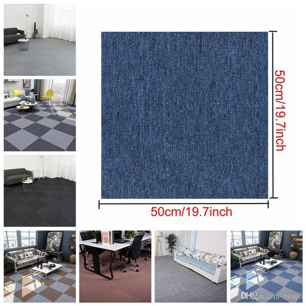 

wholesale 19.7*19.7inch home diy square carpet office seamless spliceable carpet engineering commercial l corporate carpet dh1186