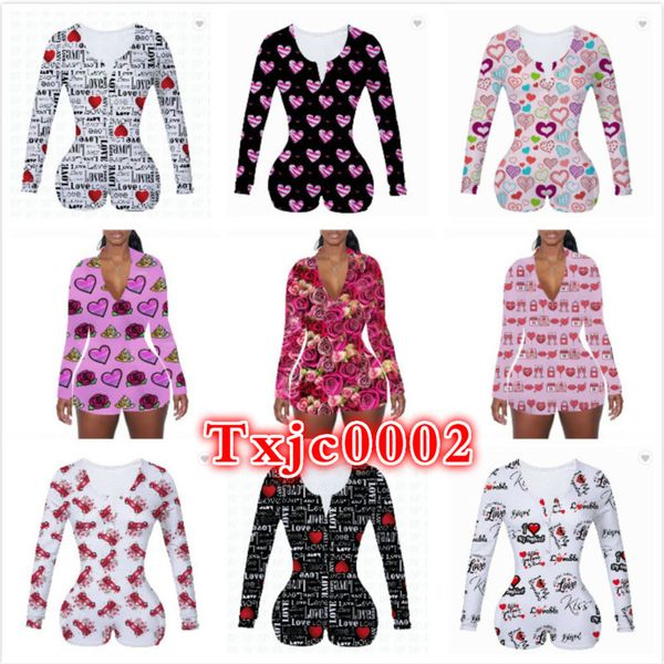 

women jumpsuits designer 2021 new fashion pajamas international slim v-neck letters pattern printed long sleeve short pants rompers, Black;white