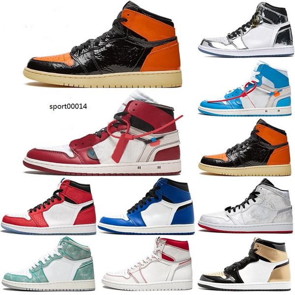 

2020 jumpman 1 кроссовки tie dye с коптильня серый трэвис scotts unc 1s мужская обувь чикаго turbo green обсидиана женщины тренеры, Black