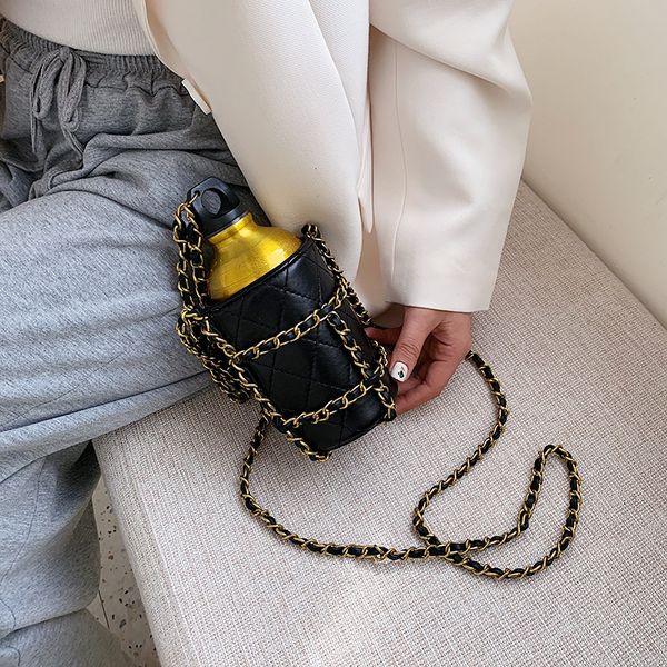 

fashion water bottle pouch women shoulder bags luxury chains crossbody bag creative funny mini tote bag female small purses 2020 c1016
