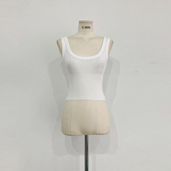 

трикотажный ребристый tank top белых женщины 2021 лето повседневного фитнес коротких vest конфета цвета вязаной с плеча sexy crop top women, White;black