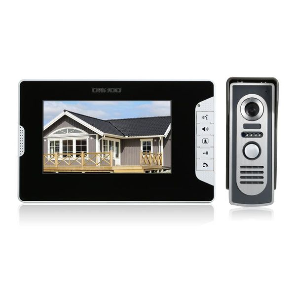 

owsoo 7-дюймовый видео-телефон двери дверной видеодомофон kit открытый водонепроницаемая камера ночного видения громкой call home security