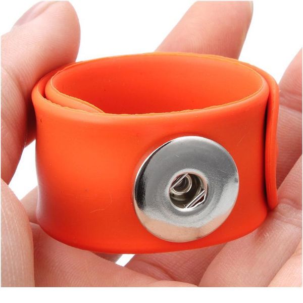 

creative circle silica gel snap button bracelet fit 18mm snap bracelet for women children fun gift button jewel bbyeim, Golden;silver