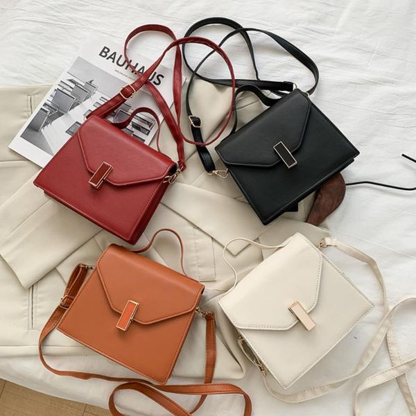 

просто crossbody сумки сумка lady chain travel кожа pu сплошного цвета простой малый сумки для женщин 2020
