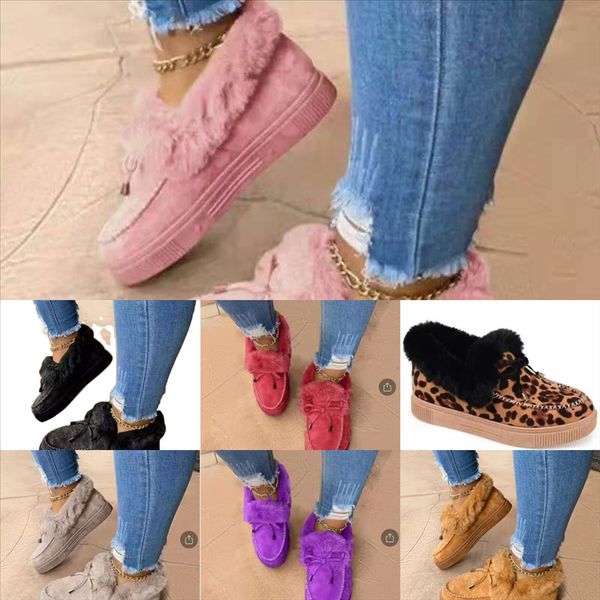 

j3lb0 women slippers plus velvet bedroom slippers indoor winter simple warm cotton couple home shoes mop cotton yarn house snow, Black
