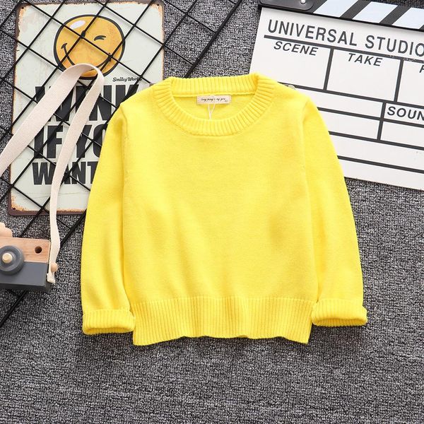 

2020 boys girls o neck solid baby kids sweaters soft warm sueter autumn spring children's sweater coats for 1 6years wmtygo mywjqq, Blue
