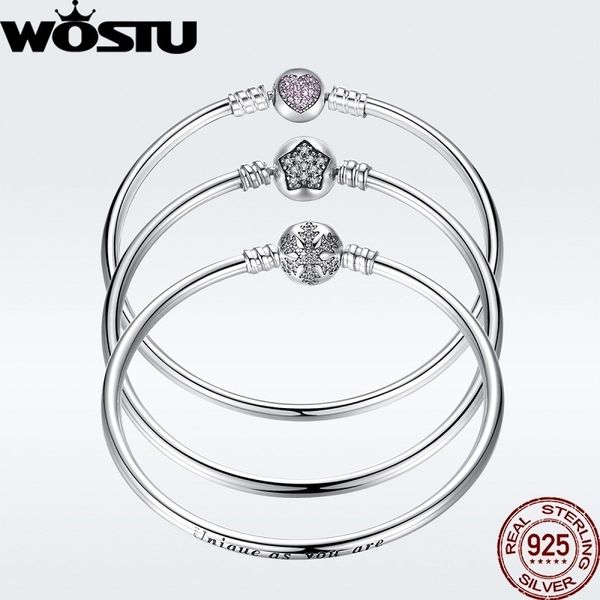 

authentic 925 sterling silver charm bracelet original beads chain bracelet bangle for women unique bracelet fit diy jewelry gift y200107, Golden;silver