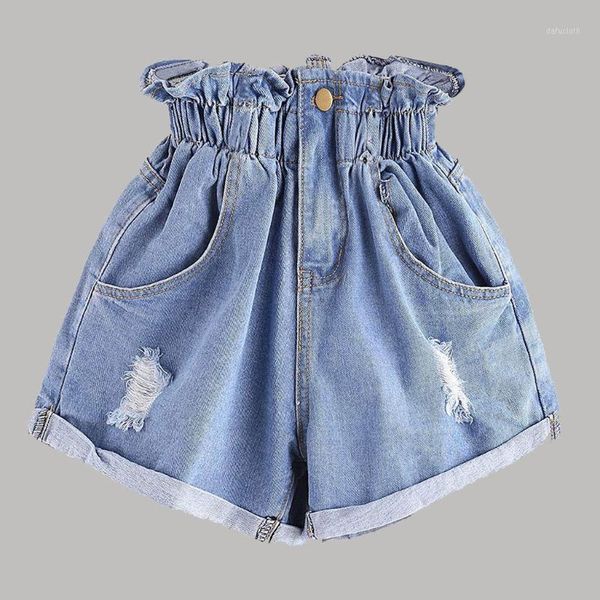 

new women's high waist denim shorts fashion casual denim shorts solid color 2.211, White;black