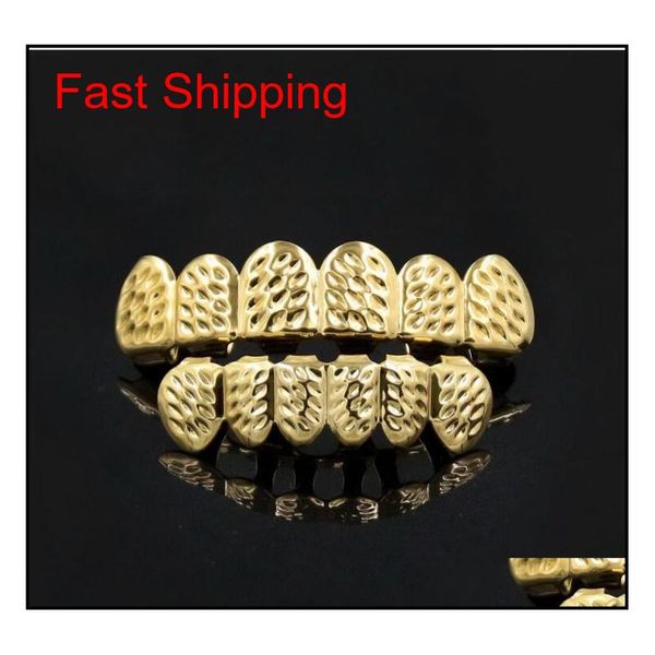 

2019 hip hop gold teeth grillz bottom grills dental mouth punk teeth caps cosplay party tooth rapper j qylzaj queen66, Silver
