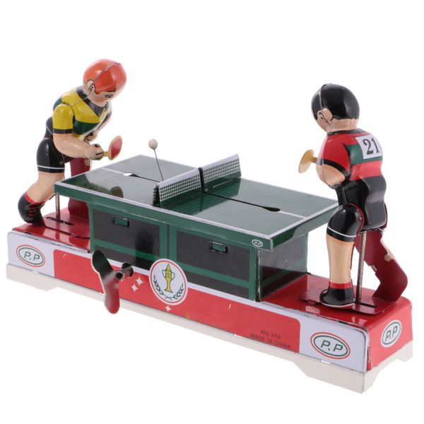 

classic playing pong tin toy collectible clockwork wind up kids toys