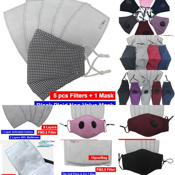 

5 pcs filter for one factory 1day fashion face cotton reuse washable dust mask 3 ptzuq