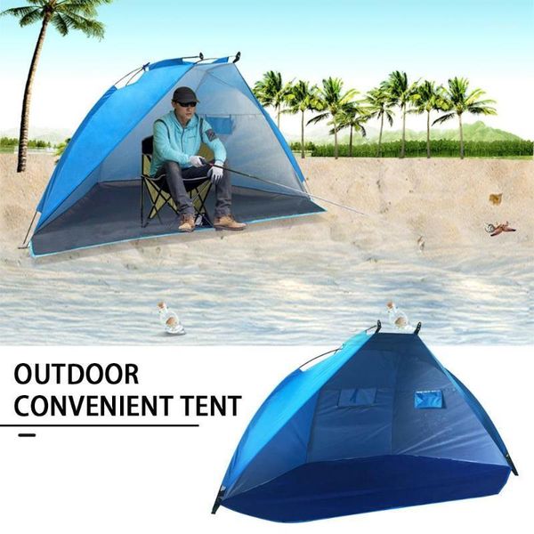 

tents and shelters windproof sun tent front beach shelter oxford cloth durable outdoors fishing camping folding1