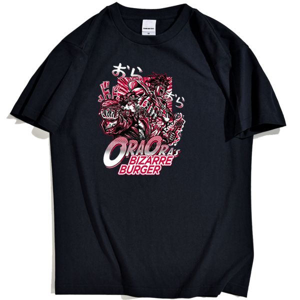 

jojo's bizarre adventure t shirt bizarre burger pattern printing t shirt for casual solid color t shirts sport hooded sweatshirt hoodi
