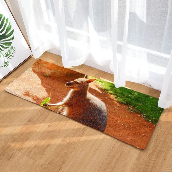 

kid's room kangaroo printing floor carpet office home decorative soft door mat bathroom kitchen non-slip waterproof rug mats1