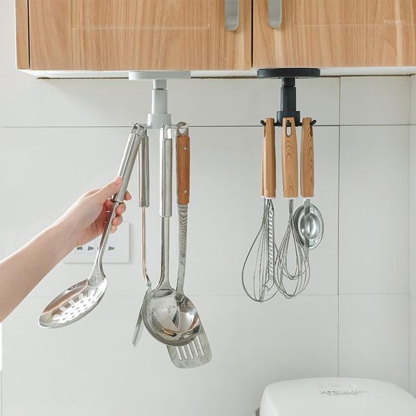 

360 degrees rotating hook kitchen accesorios storage bathroom organizar storage rack rotated holder wall mounted hanging hooks1