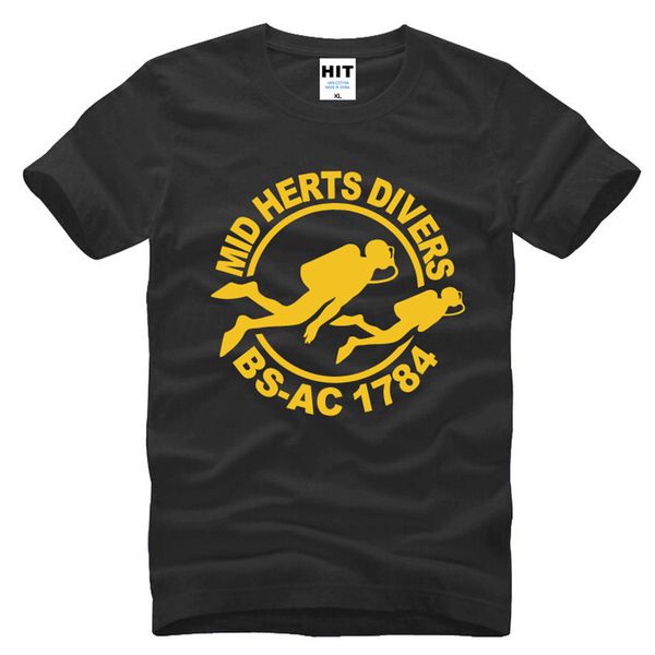 

mid herts divers logo printed футболка футболка для 2016 новый с коротким рукавом повседневная топ tee camisetas hombre спорта с капюшоном h