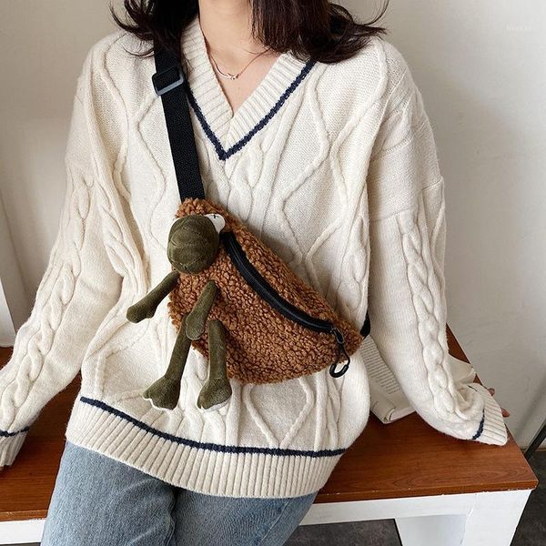 

2020 new korean shoulder bag women's casual fashion frog lady crossbody bag chest1