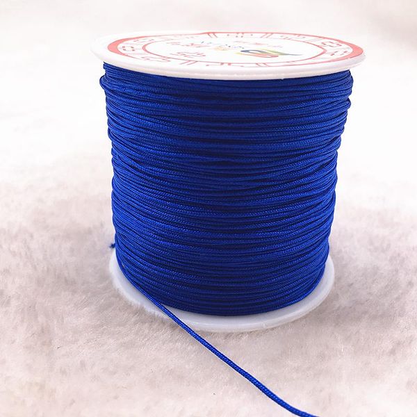 

100 м рулона 0,8 мм синий нейлоновый шнур резьба китайский узел сундук шнур браслет плетеная струна diy кисточек бисера поток h jllqbh