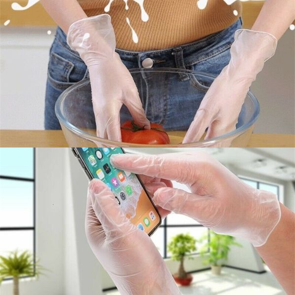 

wholesale factory outlet disposable transparent pvc cosmetic tattooing glove protective gants de protection nitrile glovacn