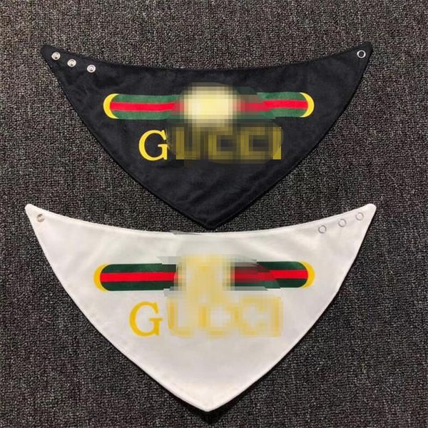 

4 patterns pet bandanads luxury letter printed pets bibs festival gift for teddy schnuazer saliva towel