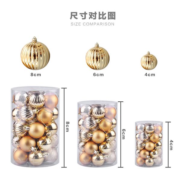

coshinerose 34pcs 4cm plastic christmas ball christmas baubles hanging shatterproof xmas tree ball christmas decoration toy