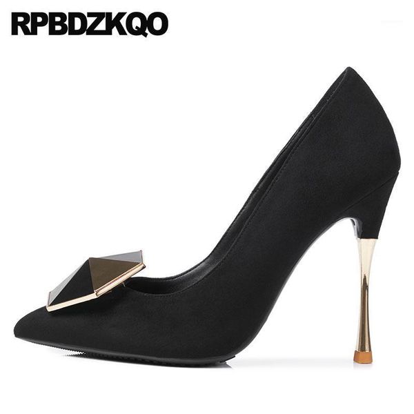 

exotic dancer extreme big size women pumps 2021 plus 8cm metal black ultra high heels super thin 33 stripper pointed toe1