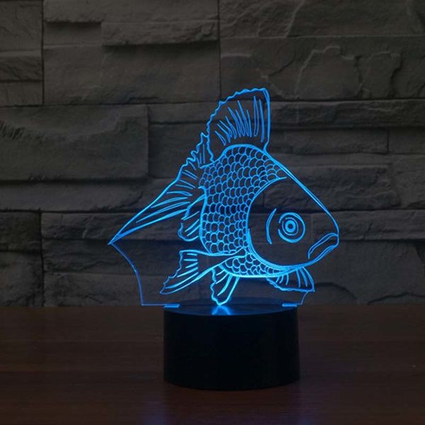 

2021 new goldfish lighting usb charge 7 color changing night light for baby room decorative kxyf