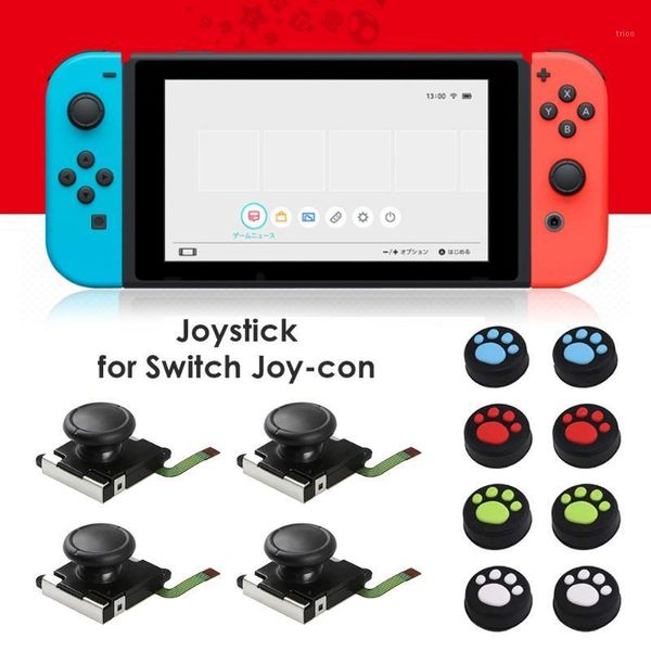 

thumb stick joystick replacement set dustproof analog portable carrying decor for switch joy-con controller gamepad1