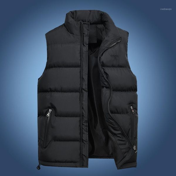 

winter vest men sleeveless jacket outerer coat themal warm jackets vests stand collar man clothing coats waistcoat clothes1, Black;white