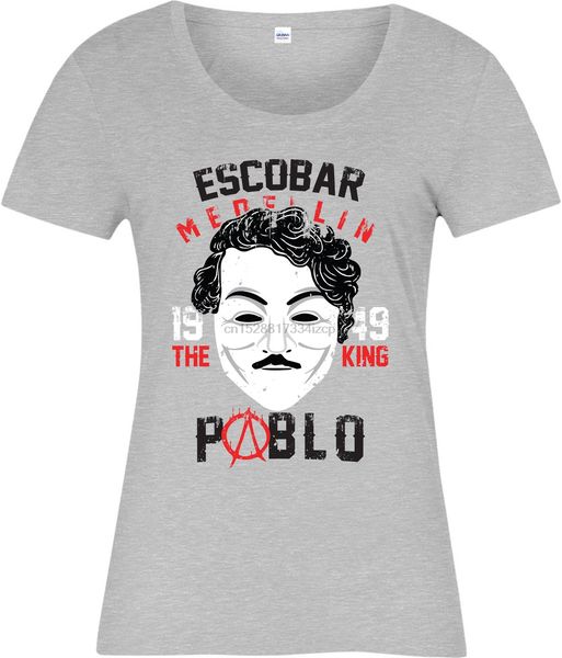 

мода горячей продажа pablo escobar тенниска v для vendetta маски spoof вдохновленного дизайна подарков ladies top tee shirt спорт с капюшоно