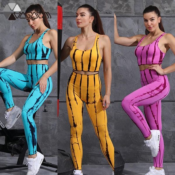 

2 pcs/set women seamless yoga set push up fitness padded sports bra high waist leggings gym workout clothes sportswear outfit1, White;red