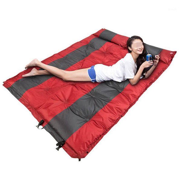 

outdoor pads automatic inflatable mattress camping fishing beach mat1