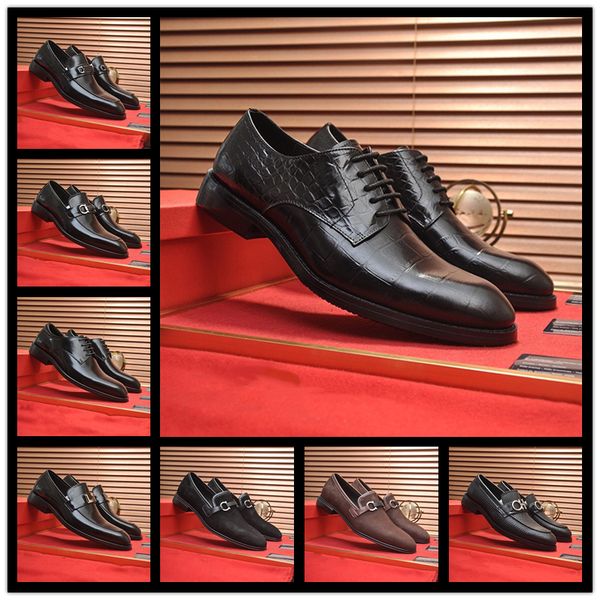 

iduzi 2020 men dress shoes men formal leather luxury wedding shoes men oxford shoes, Black