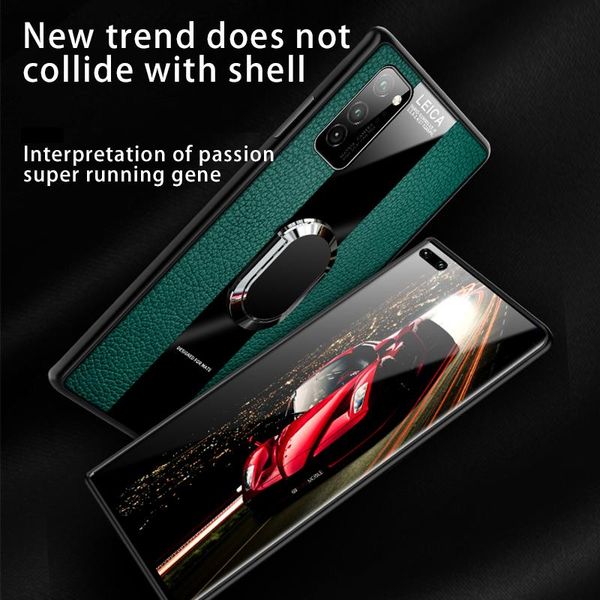 

luxury leather silicone magnetic holder phone case for huawei honor v 30 20 10 9 8 x c p30 p20 pro lite wmtpkm yyysports